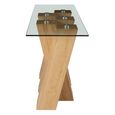Newton Console Table - Glass and Oak