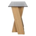 Newton Console Table - Smoked Glass and Oak