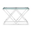 Biarritz Glass and Chrome Console Table - 120cm