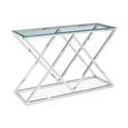 Biarritz Glass and Chrome Console Table - 120cm