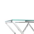 Biarritz Glass and Chrome Console Table - 120cm