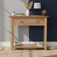 Nimbus Console Table - 2 Drawer - Oak