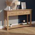 Nimbus Console Table - 3 Drawer - Oak