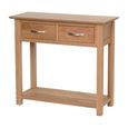 Nimbus Console Table - 2 Drawer - Oak