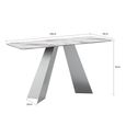 Taurus Beige Marble Console Table with Dark Grey Base