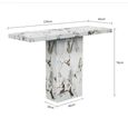 Viola White Marble Console Table