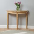 Hanover Half Moon Console Table - Light Oak