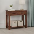 Andorra Console Table - 2 Drawer - Dark Acacia