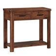 Andorra Console Table - 2 Drawer - Dark Acacia