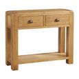 Curve Console Table - 2 Drawer - Oak
