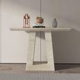 Milan Travertine Beige Engineered Marble Console Table