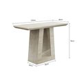 Milan Travertine Beige Engineered Marble Console Table