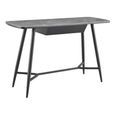 Cassino Console Table - 1 Drawer - Grey Glass