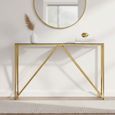 Allure Console Table  Black Glass and Gold