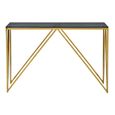 Allure Console Table  Black Glass and Gold