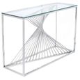 Calabria Console Table  Glass and Chrome