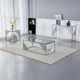 Calabria Console Table  Glass and Chrome