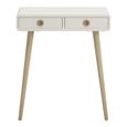 Clearance - Softline Console Table - 2 Drawer - Off White - A514