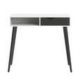 Oslo Console Table - 1 Drawer - White and Black