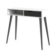 Oslo Console Table - 1 Drawer - White and Black