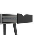 Oslo Console Table - 1 Drawer - White and Black