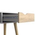 Oslo Console Table - 1 Drawer - White and Oak