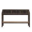 Abigail Ahern Batten Console Table - 3 Drawer - Zebrano Veneer
