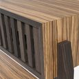 Abigail Ahern Batten Console Table - 3 Drawer - Zebrano Veneer
