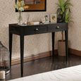 Elmhurst Console Table - 1 Door 2 Drawer - Black and Glass