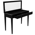 Elmhurst Console Table - 1 Door 2 Drawer - Black and Glass