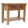 Hampshire Oak Console Table - 2 Drawer