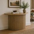 Timo Console Table - Half Moon - with Slatted Base - Oiled Oak - Variation Available