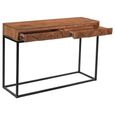 Axis Acacia Wood Console Table - 2 Drawer - Geometric