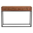 Axis Acacia Wood Console Table - 2 Drawer - Geometric