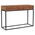 Axis Acacia Wood Console Table - 2 Drawer - Geometric
