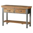 Metropolis Console Table - 2 Drawer - Industrial - Solid Wood and Metal