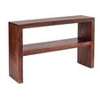 Dakota Console Table - with Shelf - Dark Mango Wood