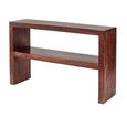 Dakota Console Table - with Shelf - Dark Mango Wood