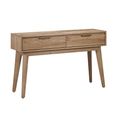 Sorrento Console Table - 2 Drawer - Chevron - Elm Wood