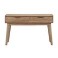 Sorrento Console Table - 2 Drawer - Chevron - Elm Wood