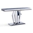 Dolce Console Table - Grey Marble & Chrome