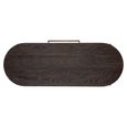 Luxor Brushed Brass Ribbed 1 Drawer Curved Console Table