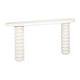 Bloomstone White Lime Plaster Curved Console Table