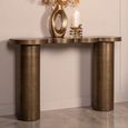 Bubba Console Table - Abstract - Brushed Gold - Metal