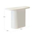 Blake Curved Console Table - Half Moon - Coconut Milk