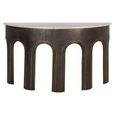 Sanchis Console Table - Half Moon - Antique Brass - Marble and Aluminium
