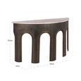 Sanchis Console Table - Half Moon - Antique Brass - Marble and Aluminium