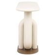 Winslow Console Table - Oval - White and Gold - Metal