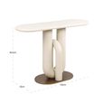 Winslow Console Table - Oval - White and Gold - Metal