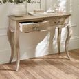 Camille Console Table - 2 Drawer - French Style - Natural - Limed Oak